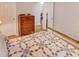Bedroom with wooden bed frame and dresser at 4197 Cannes Ave, Lake Wales, FL 33859