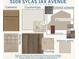 Selection of interior finishes including cabinets, countertops, flooring, and paint colors at 5108 Sylas Jax Ave, Winter Haven, FL 33884