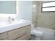 Clean bathroom with vanity, toilet and bathtub at 6064 Condor Dr, Lakeland, FL 33809