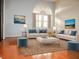 Living room with hardwood floors and stylish furnishings at 6064 Condor Dr, Lakeland, FL 33809