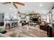 Open concept living space with kitchen and rustic details at 6155 Bethlehem Rd, Mulberry, FL 33860