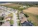 Aerial view showing home's location in a quiet neighborhood near open space at 1898 Charleston Ln, Bartow, FL 33830