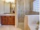 Spa-like bathroom featuring a large shower and updated vanity at 1898 Charleston Ln, Bartow, FL 33830