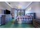 Spacious Primary bedroom with large bed and access to a patio at 4402 Fairway Oaks Ct, Mulberry, FL 33860