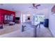 Game room featuring a pool table, TV, and access to patio at 4402 Fairway Oaks Ct, Mulberry, FL 33860