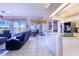 Kitchen with island, stainless steel appliances, and green countertops at 4402 Fairway Oaks Ct, Mulberry, FL 33860