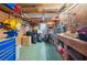 Workshop with workbench, storage, and various tools at 1610 Reynolds Rd # 79, Lakeland, FL 33801