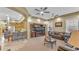 Open floor plan living room with kitchen and breakfast bar visible at 3206 Heron Cv, Winter Haven, FL 33884
