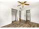 Bedroom with hardwood floors, double closets and ceiling fan at 2473 Barbarossa, Deltona, FL 32738