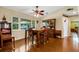 Casual dining area with hardwood floors and built-in hutch at 1730 Broken Arrow N Trl, Lakeland, FL 33813