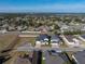 Aerial view of house and neighborhood; property is marked at 2728 Sunrise Landing Ln, Lakeland, FL 33812