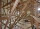 Unfinished attic space with exposed wooden beams and insulation at 2728 Sunrise Landing Ln, Lakeland, FL 33812