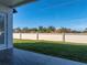 Large backyard with grassy area and a privacy wall at 2728 Sunrise Landing Ln, Lakeland, FL 33812