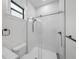 Clean bathroom with white subway tile shower and flooring at 2728 Sunrise Landing Ln, Lakeland, FL 33812