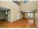 Open dining area with hardwood floors and a view to the living room at 3164 Stonewater Dr # 3164, Lakeland, FL 33803