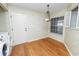 Bright laundry room with washer, dryer, and access to the outside at 3164 Stonewater Dr # 3164, Lakeland, FL 33803