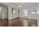 Dining area with built-in hutch and wood floors at 4903 Deerwood Dr, Lakeland, FL 33810