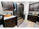 Kitchen showcasing the stainless steel refrigerator and cabinetry at 1754 Eagle Hammock Blvd, Eagle Lake, FL 33839