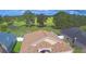 Aerial view of the home's roof, backyard, and neighboring properties at 3226 Oak Tree Ln, Winter Haven, FL 33884