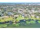 Aerial view highlighting the property's waterfront proximity at 425 E Belmar St, Lakeland, FL 33803