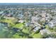 Aerial view showcasing the property's lakefront location at 425 E Belmar St, Lakeland, FL 33803