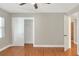 Bright bedroom with hardwood floors and spacious closet at 425 E Belmar St, Lakeland, FL 33803
