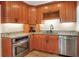 Updated kitchen with stainless steel appliances at 425 E Belmar St, Lakeland, FL 33803
