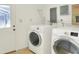 Bright laundry room with washer and dryer, near exterior access at 425 E Belmar St, Lakeland, FL 33803