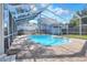 Beautiful screened pool and patio area with a backyard view at 425 E Belmar St, Lakeland, FL 33803