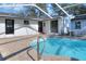 Relaxing screened pool with paver deck and covered enclosure at 425 E Belmar St, Lakeland, FL 33803