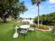 Lakeside patio with table and chairs at 2055 S Floral Ave # 146, Bartow, FL 33830