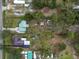 Aerial view showing multiple buildings on a large lot at 210 Wilder Rd, Lakeland, FL 33809