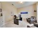 Bright home office features built-in desk and seating at 332 Lake Mariana Way, Auburndale, FL 33823