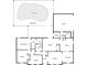 Floor plan showing pool, screened porch and garage at 4409 Hallam Hill Ln, Lakeland, FL 33813