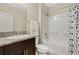 Single vanity bathroom with shower/tub combo at 5460 Siltstone St, Lakeland, FL 33811