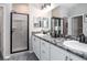 Double vanity bathroom with a large shower at 549 Silver Course Radl, Ocala, FL 34472