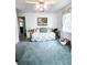 Guest bedroom with day bed, carpet, and ceiling fan at 5805 Danterbury Ct, Lakeland, FL 33810