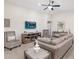 Spacious living room with sectional sofa, two armchairs, and a fireplace at 721 Bayside Blvd, Winter Haven, FL 33881