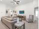 Relaxing living room with comfortable seating and fireplace at 721 Bayside Blvd, Winter Haven, FL 33881