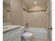 Updated bathroom with tile shower and vanity at 1021 Rhodes S Rd, Haines City, FL 33844