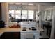 Kitchen with stove, counter space, and window views at 607 N Dixie Fwy, New Smyrna Beach, FL 32168