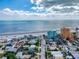 Aerial photograph showcasing beachfront properties and ocean views at 603 N Pine St, New Smyrna Beach, FL 32169
