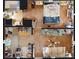 Top-down view of a home's layout, showing a bedroom, living room, and bathroom at 603 N Pine St, New Smyrna Beach, FL 32169