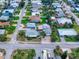 Aerial view of the property and surrounding neighborhood at 603 N Pine St, New Smyrna Beach, FL 32169