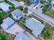 Aerial view showing property and surrounding homes at 603 N Pine St, New Smyrna Beach, FL 32169