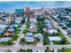 Aerial view of the property and surrounding neighborhood, near the beach at 603 N Pine St, New Smyrna Beach, FL 32169