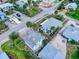 Aerial view of a house and surrounding neighborhood at 603 N Pine St, New Smyrna Beach, FL 32169
