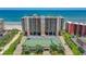 Aerial view of beachfront building highlighting unit location at 4139 S. Atlantic Ave # B504, New Smyrna Beach, FL 32169