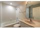 Clean bathroom with a shower/tub combo and updated vanity at 5300 S Atlantic Ave # 8502, New Smyrna Beach, FL 32169