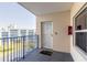 Private balcony with exterior door and ocean view at 5300 S Atlantic Ave # 8502, New Smyrna Beach, FL 32169